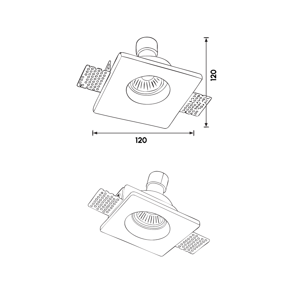 Square Adjustable Light Fixture - Image 4