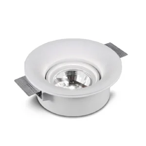 Round Adjustable Recessed Gypsum Ceiling Light Fixture