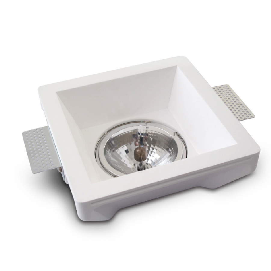 Square Recessed Gypsum Ceiling Light Fixture