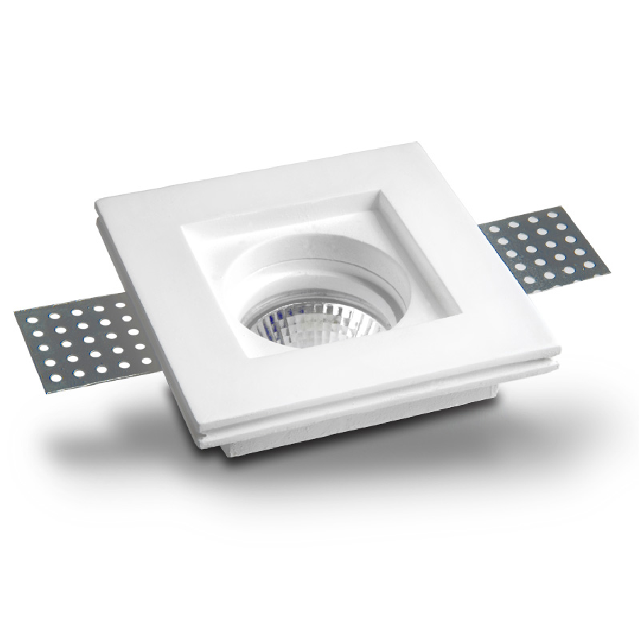 Recessed Square Gypsum Ceiling Light Fixture