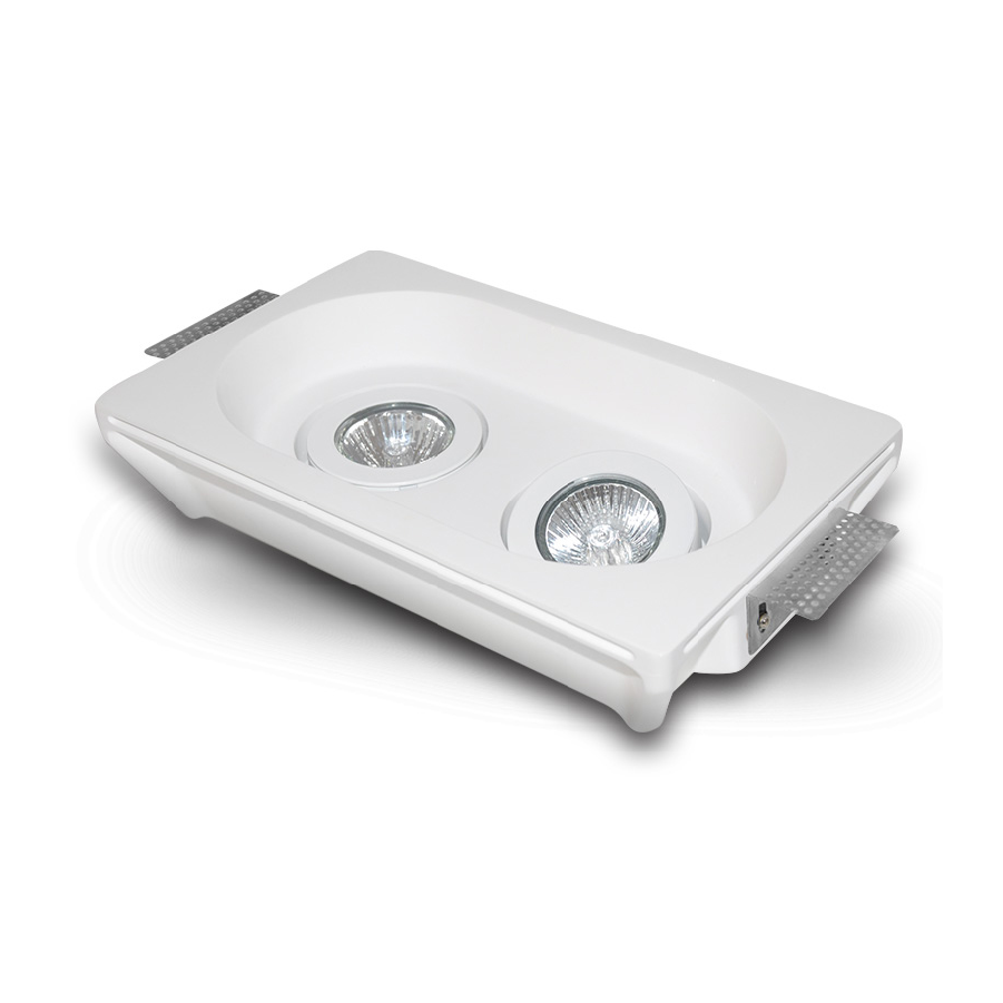 Recessed Downlight – Double Oval Gypsum Body