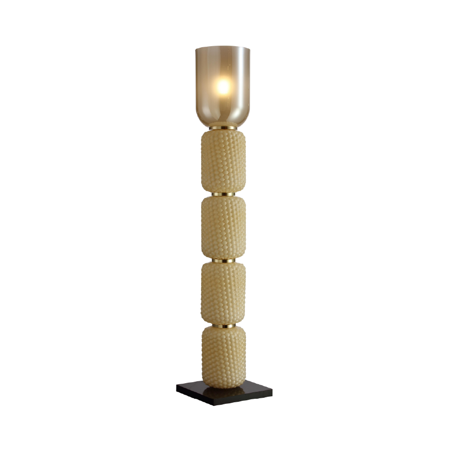Modern Textured Column Floor Lamp - Image 2