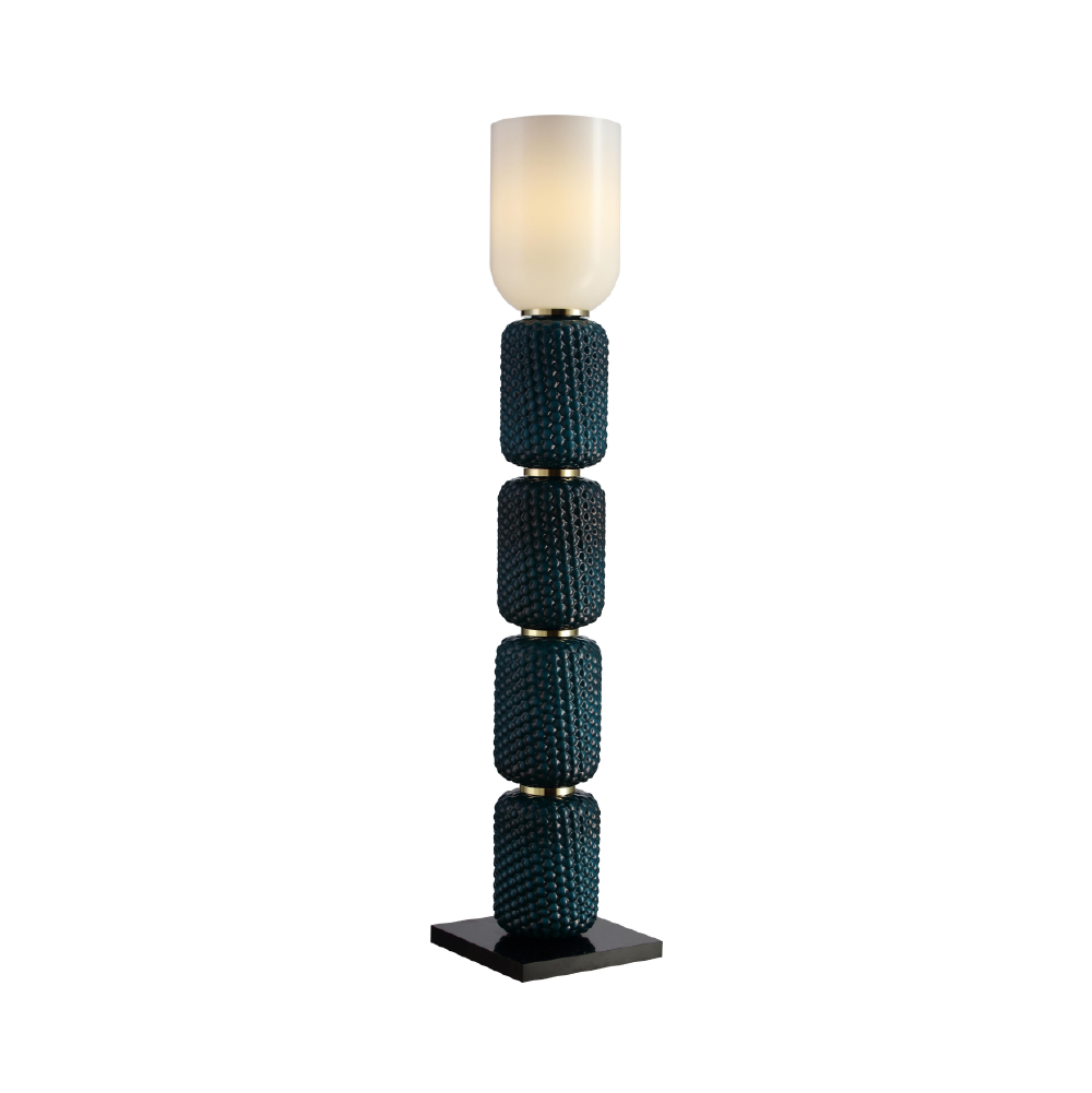 Modern Textured Column Floor Lamp - Image 3