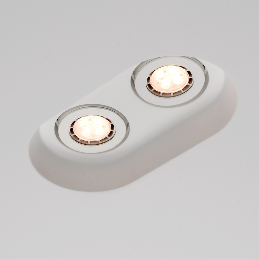 Recessed Downlight – Double Oval Gypsum Body - Image 2