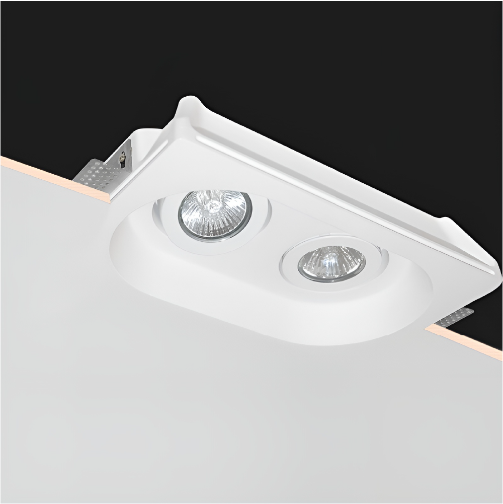 Recessed Downlight – Double Oval Gypsum Body - Image 3