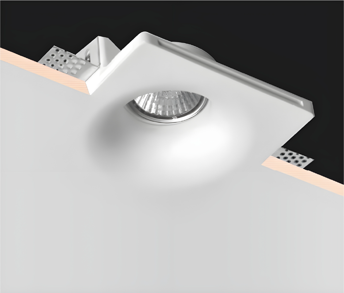 Square Adjustable Gypsum Light Fixture - Image 2